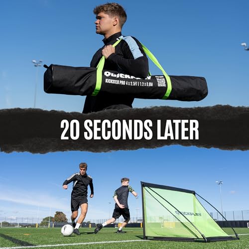 Portable Soccer Goal 4x2.5ft with Weighted Base - QuickPlay Kickster Pro Folding