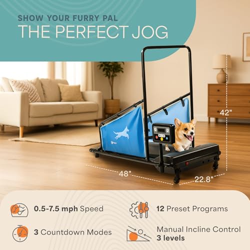 Lifepro PawRunner Small & Medium Dog Treadmill with Remote Control - Quiet, Safe Exercise Machine