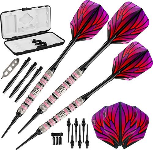 Viper Wings 80% Tungsten Soft Tip Darts - Pink, 16 Grams