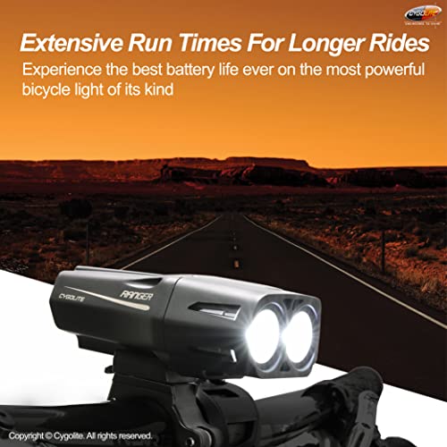 Bike Light 2000 Lumens - Ultra Bright Endurance Cycling Light with 9 Modes Waterproof USB Rechargeable