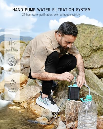 BKLES 3-in-1 Blue Water Filter System for Survival & Emergency Use