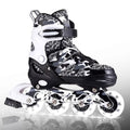 Kids Adjustable Inline Skates with Light Up Wheels - Black Camo, Medium (Kids 13-3 US)