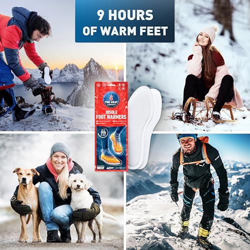 Insole Foot Warmers for Women & Men - 6 Pairs, Size Large, 9+ Hours Warmth - Natural Toe & Foot Heaters Variation of Woman 9.5-11 / Men 8.5-10