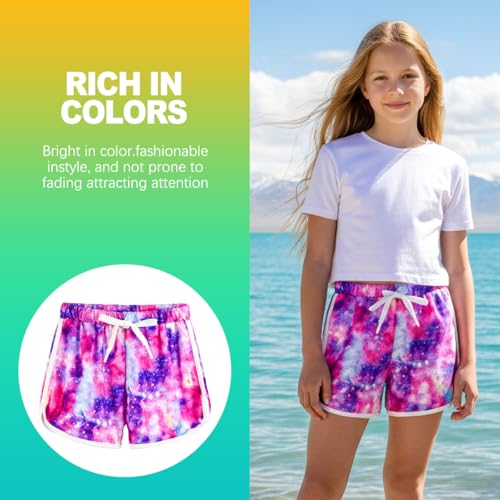 Girls Dolphin Shorts Childrens Athletic Summer Sports Shorts - 3 Pack 12-14 Years