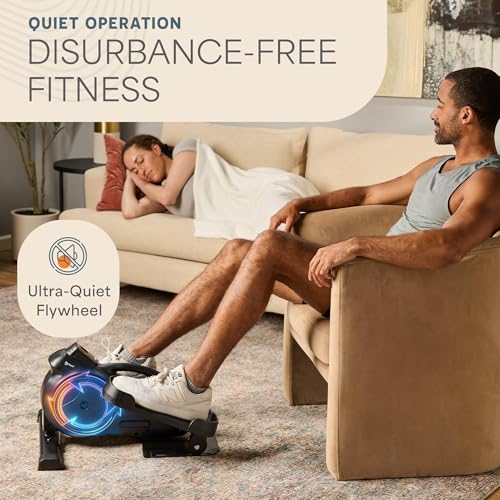 Lifepro FlexStride Under Desk Elliptical - Black, Compact, Quiet Cardio Machine