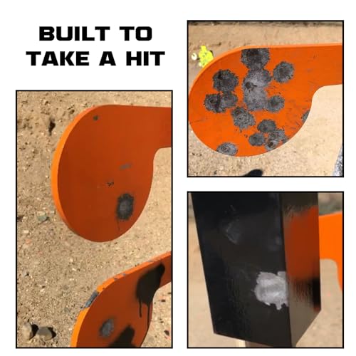 AR500 Steel Dueling Tree Targets Set - 6 Inch Reactive Shooting Targets for Outdoor Range