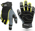 Glove Station Fingerless Work Gloves - Tactile Series with Synthetic Leather & Enhanced Grip
