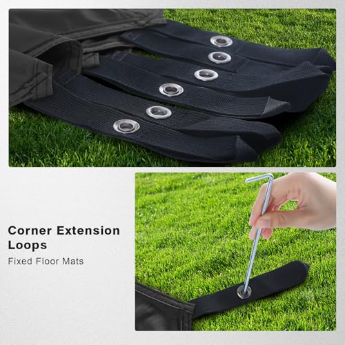MasterCanopy 12x12 Hexagonal Tent Footprint with Storage Bag Black
