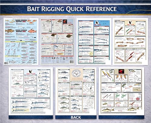Waterproof Fishing Rigging Chart Set - Beginners Guide for Freshwater & Saltwater