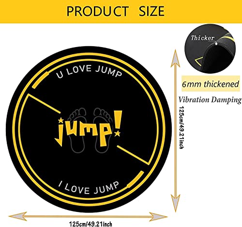 Nisorpa 49'' Round Jump Rope Mat - Non-Slip Shock Absorbing Exercise Pad for Cardio & Fitness