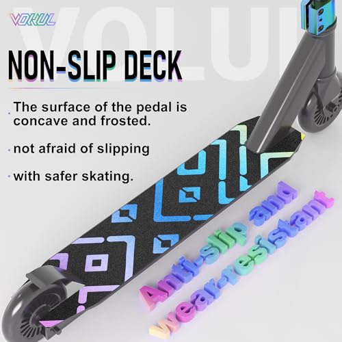 VOKUL Rainbow Pro Stunt Scooter for Kids Teens - High Performance Trick Scooter