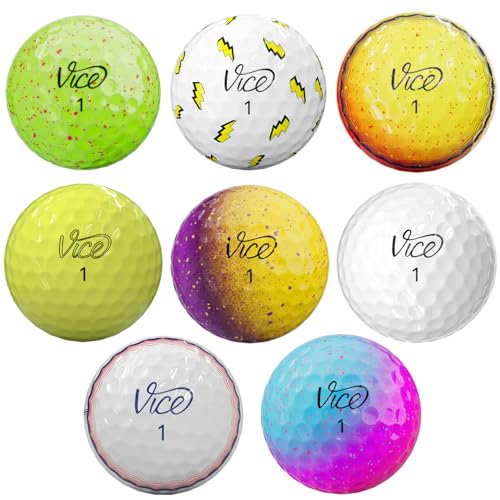 Vice Golf Ball Variety Pack - 24 Premium Golf Balls for Distance & Control