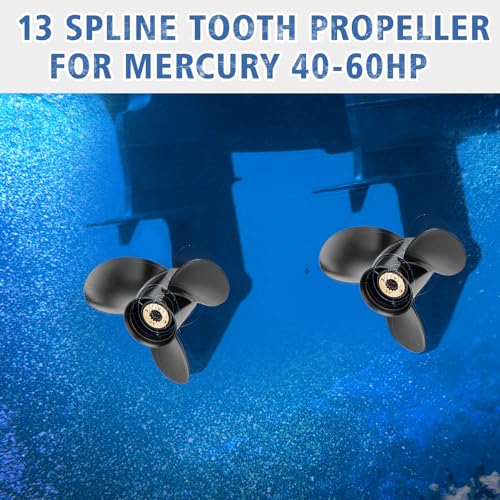 Qiclear 10 3/8 x 13 Boat Propeller Fit Mercury 30-70HP OEM 48-73136A45