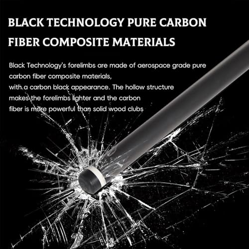 Uniloc 11.8-21.4-765 Carbon Fiber Billiard Cue Shaft Black Tech Performance
