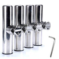 Amarine Made 4-Pack Boat Fishing Rod Holders Stainless Steel Adjustable Mounts