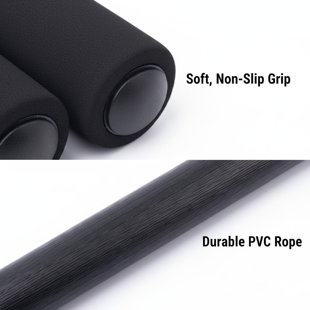 XYLsports Jump Rope - Adjustable PVC Fitness Rope with Tangle-Free Design & Foam Handles | Ideal for Cardio & Home Workouts