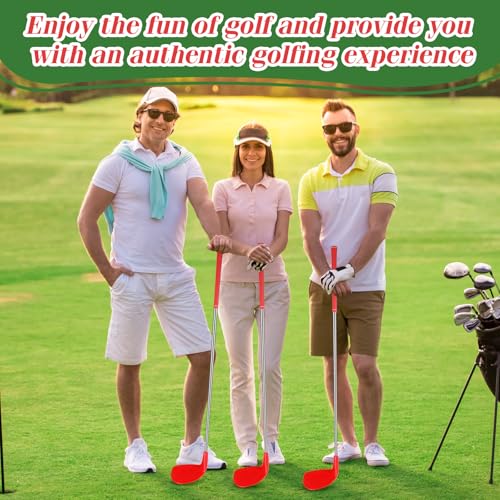 Oversize Head Golf Club Set 36 Inch with Practice Balls & Tees - Red, 4 Clubs