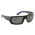 Flying Fisherman Wrap Around Polarized Sunglasses, Matte Black Frame/Smoke Lens, Medium