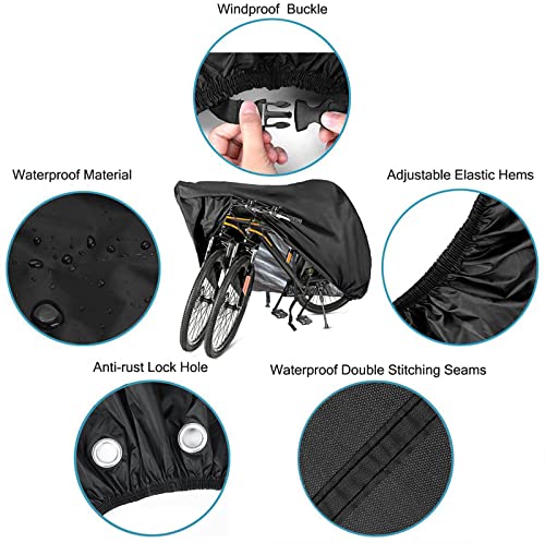 Heavy Duty Waterproof Bike Cover XL for 1-2 Bikes - All-Season Outdoor Protection