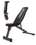 Adjustable Weight Bench for Home Gym, Foldable Workout Bench with 5 Backrests, 660LBS Stable Incline Decline Bench for Full Body Workout, 2 Sec Fast Folding Strength Training Sit Up Bench