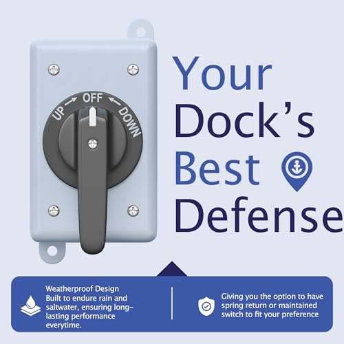 Maintained Boat Lift Switch - 3-Position Marine Control for Up to 2-HP Motors