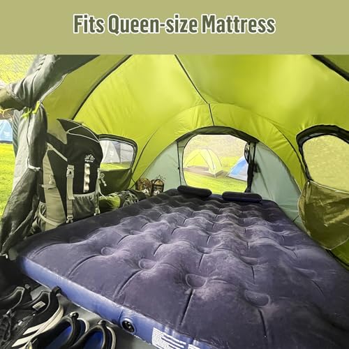 Night Cat 2-4 Person Waterproof Pop-up Camping Tent with Ventilation & Porch, Dark Green