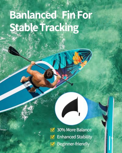 TrekFree Inflatable Stand Up Paddle Board 11' Red SUP with Fin & Pump