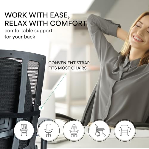 ObusForme Wideback Back Support Cushion with Lumbar Pillow - Ergonomic Seat & Posture Support