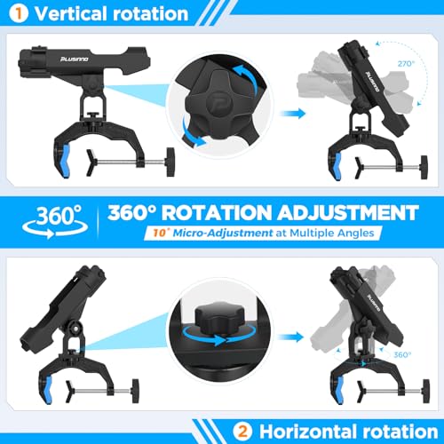Fishing Rod Holder for Boat - 1 Pack, Adjustable, Stable Mounting