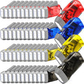 48 LED Hand Crank Flashlights - Portable Emergency Squeeze Light Set (Red, Blue, Yellow, Gray)