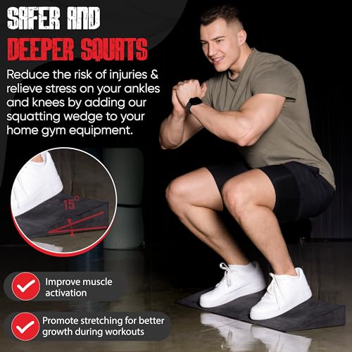 Vibevo2 Beast Extreme Wedge Block - Heavy-Duty Calf & Heel Stretching Board for Weightlifting & Therapy