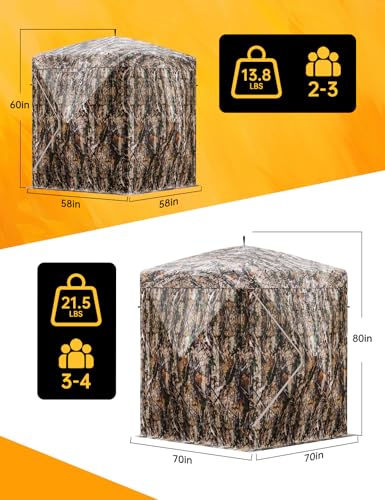 Outmax 270° Waterproof Camouflage Hunting Blind for Deer & Wildlife
