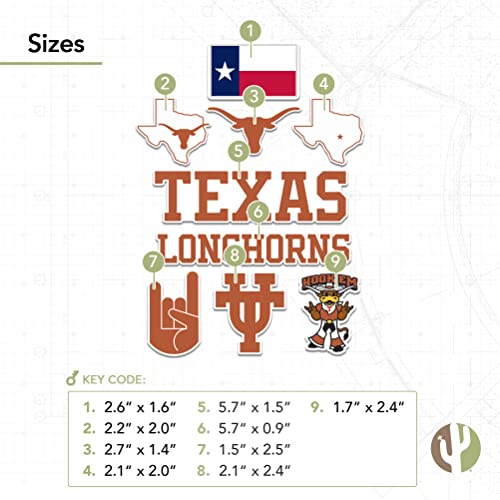 Texas Longhorns Sticker Decal - Outdoor Vinyl Sports Fan Accessory