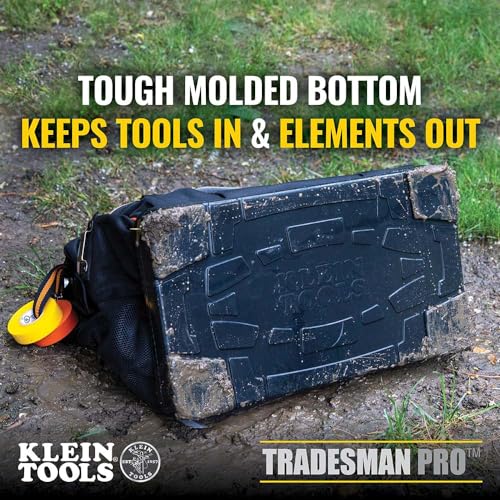 42-Pocket Wide-Open Tool Bag - Klein Tradesman Pro 1680D Ballistic Weave