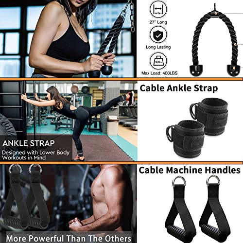 Gym Cable Machine Attachments Set for Resistance Training & Strength Building
