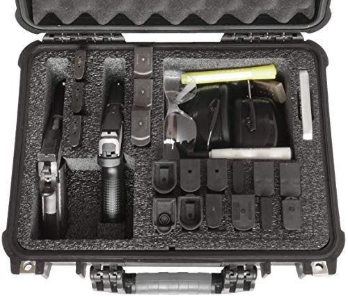 Heavy Duty Waterproof Pistol & Magazine Case with Accessory Pocket – TSA Approved, Rust Prevention