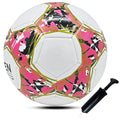 Soccer Ball Size 4 - Practice Training Football for Boys & Girls Red with Pump