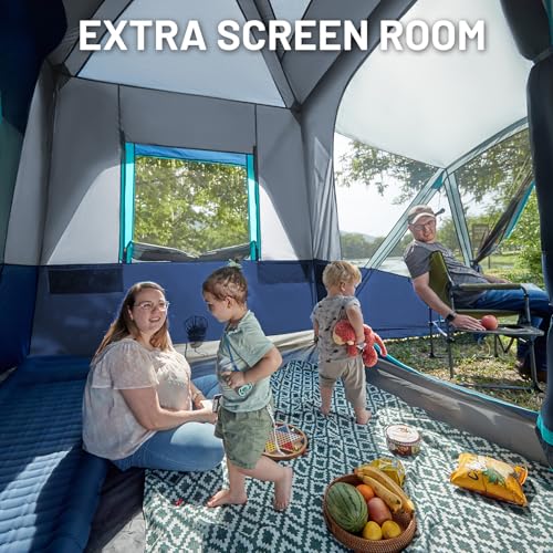 Timber Ridge Blue 5-9 Person SUV Camping Tent with Screen Porch & Rainfly