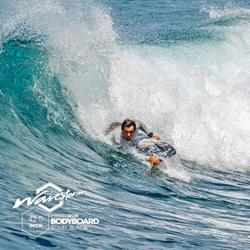 Wave Storm Black 42.5in Performance Foam Bodyboard with Sector Channel Bottom