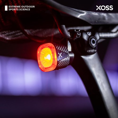 XOSS XR01 Smart Bike Tail Light, IPX6 Waterproof Brake Sensing Rear Lights, USB-C Rechargeable Auto ON/Off Bike Brake Light