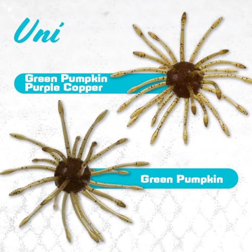 Yamamoto Uni Finesse Soft Plastic Bait - Green Pumpkin/Purple Green, 1 Pack