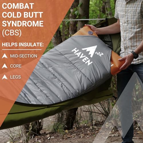 Haven Insulated Hammock Pad Cover XL/Safari Size 80L x 30W - Camping Accessories