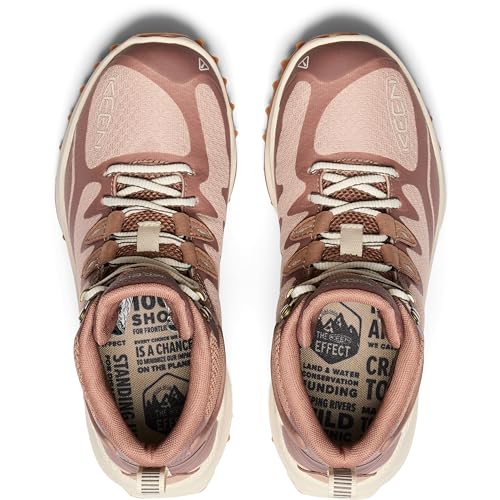 KEEN Zionic Mid Height Waterproof All Terrain Women's Hiking Shoes - Warm Taupe/Birch / Size 9