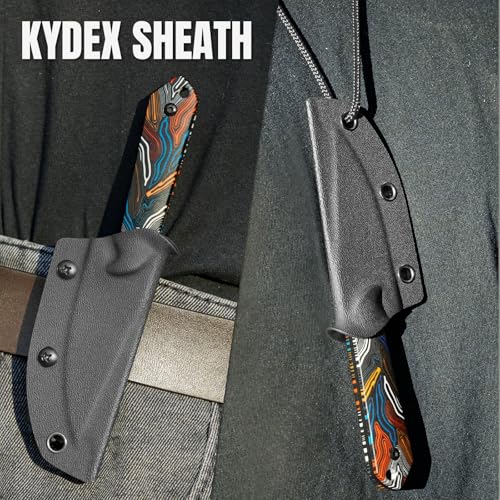 Kizer Mini Harpoon Fixed Blade Knife with Sheath - 3V Steel, G10 Handle, Compact EDC