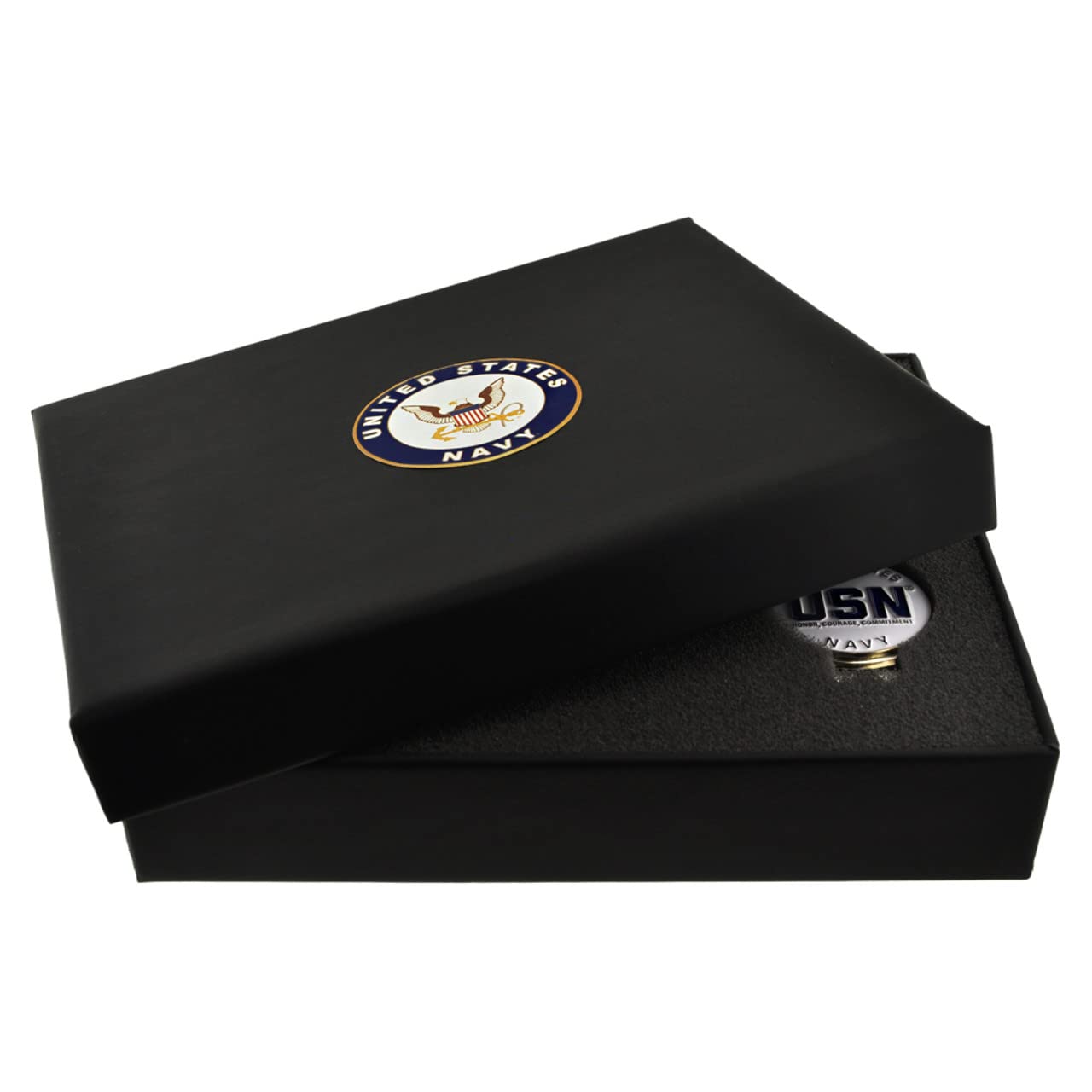 PinMart's Officially Licensed Navy Golf Essentials Gift Set, Divot Tool, Hat Clip, Magnetic Ball Markers, Large Golf Ball Marker with Presentation Box - Gifts and Accessories