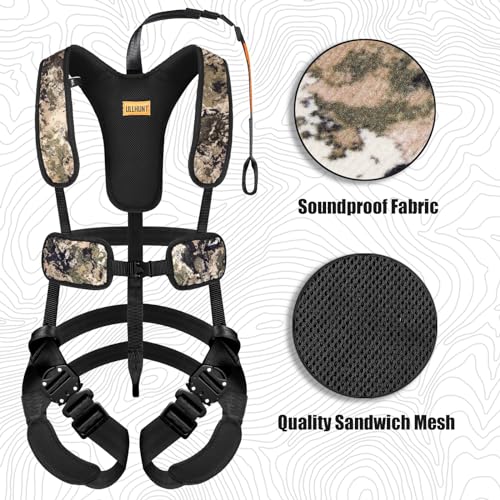 Skiguard Tree Stand Safety Harness - Medium-Large Adjustable Hunter Harness for Hunting