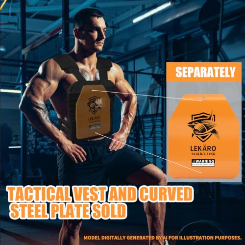14.5LB Curved Steel Weight Plate for Weighted Vests - No-Bounce, Durable, Ergonomic Fit