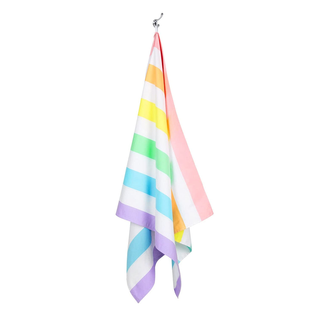 Dock & Bay Beach Towel - Quick Dry, Sand Free - Compact, Lightweight - 100% Recycled - Includes Bag - Summer - Unicorn Waves - Large (160x90cm, 63x35)