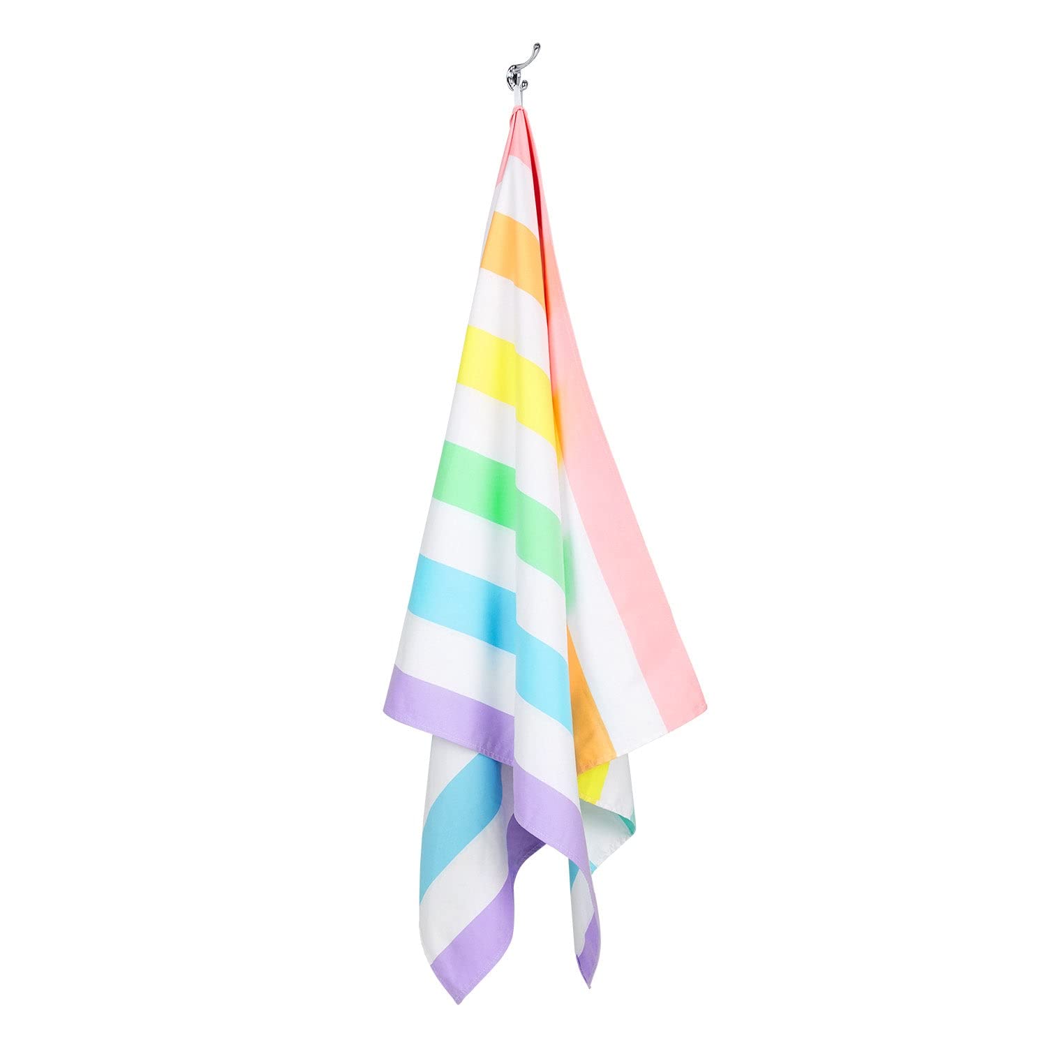 Dock & Bay Beach Towel - Quick Dry, Sand Free - Compact, Lightweight - 100% Recycled - Includes Bag - Summer - Unicorn Waves - Large (160x90cm, 63x35)