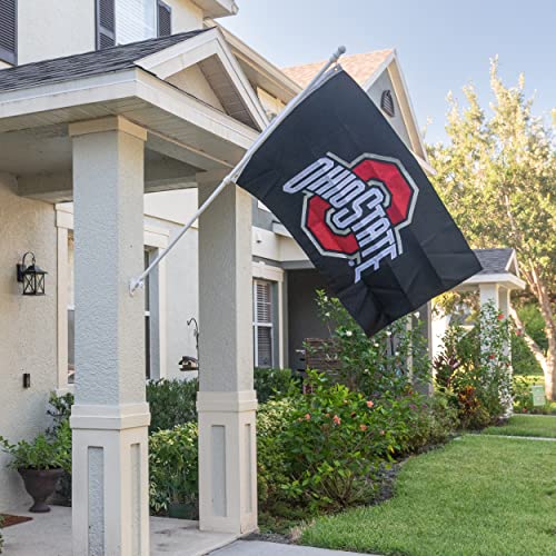 3x5 Ft Embroidered University Flag for Indoor Outdoor Display - Ohio State Buckeyes